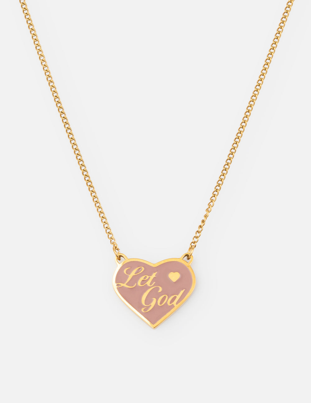 Collar de esmalte "Let God"