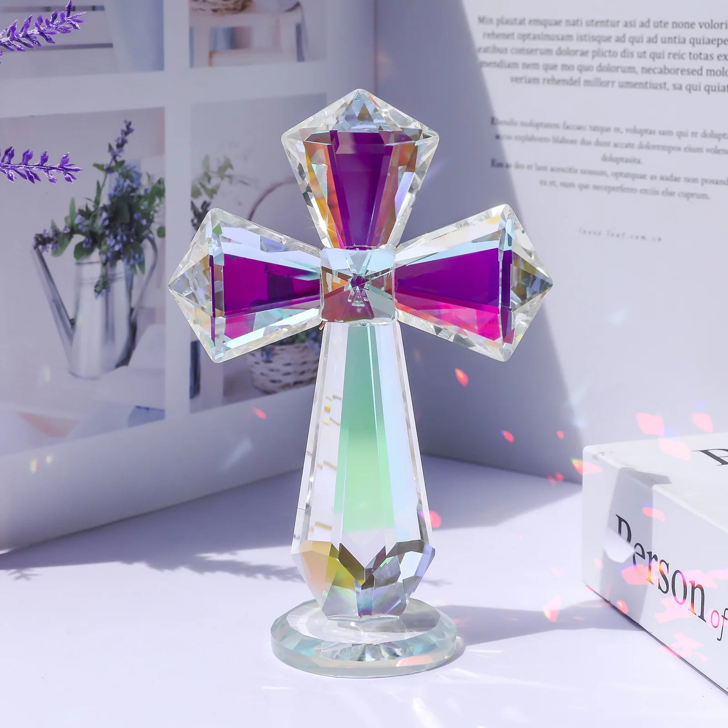 Clear Standing Cross Collectible