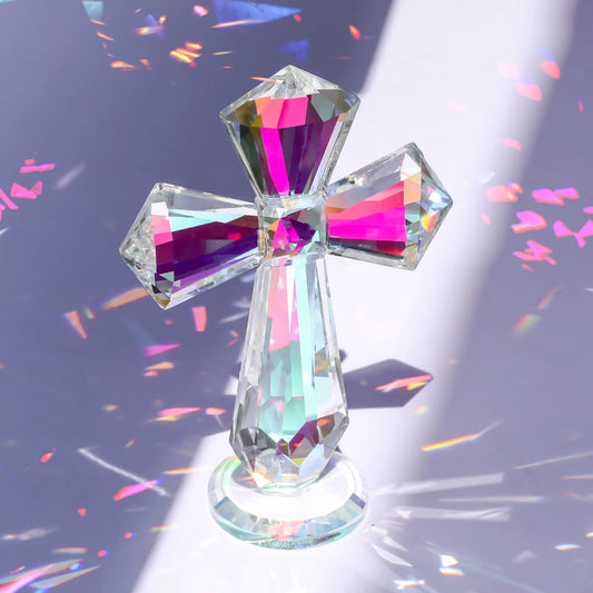 Clear Standing Cross Collectible