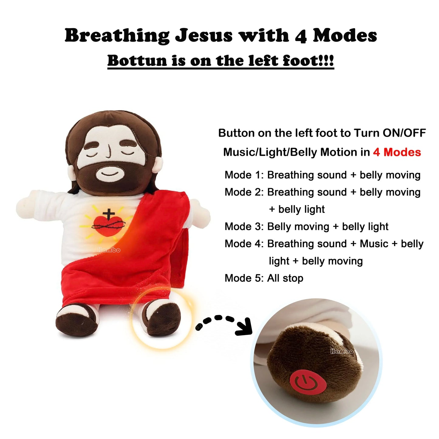 Breathing Jesus Soothing Plushies