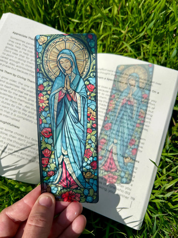 Virgin Mary Bookmark – Religious Catholic Gift, Christian Prayer Bookmark, Blessed Mother, Marian Devotional, Bible Accessories